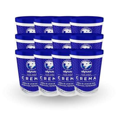 Crema Alpura 12 pzas / 900 ml