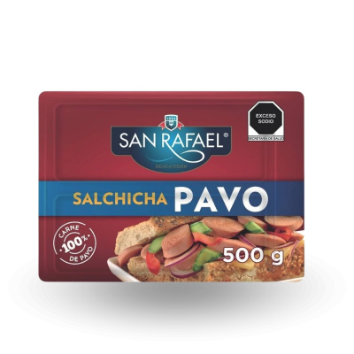 Salchicha San Rafael pavo / 500 gr
